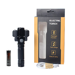 Wewoo Lampe torche LED KS-739 de poche à DEL à focale fixe T6 + XPE étanche à chargement USB avec batterie au lithium 4 modes et 18651 pas cher