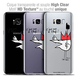 Caseink Coque Housse Etui Samsung Galaxy S8+/ Plus (G955) [Crystal Gel HD Collection Les Shadoks ? Design Le Chef - Souple - Ultra Fin - Imprimé en France]