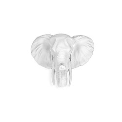 ICONIK INTERIOR Tête d'éléphant – Résine Blanc