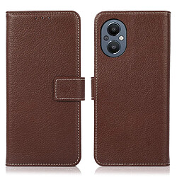 Etui en PU texture litchi avec support, marron pour votre OnePlus Nord N20 5G