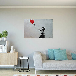 EPIKASA Impression sur Toile Banksy Fille avec ballons