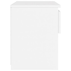 Acheter Maison Chic Table de chevet Table de Nuit Meuble de Rangement Blanc 40x30x39 cm Aggloméré