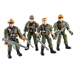 4pcs Articulations Mobiles Soldats De L'armée Jouets Modèle Militaire Jeu De Figurine Jouet pas cher