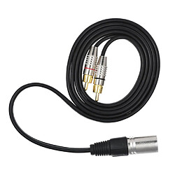 XLR 3Pin Mâle à 2RCA Mâle Jack Haut-Parleur Audio Splitter Câble Connecteur 0.3M pas cher