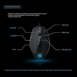 Universal Souris de jeu filaire ergonomique 6 Boutons MICE GAMER