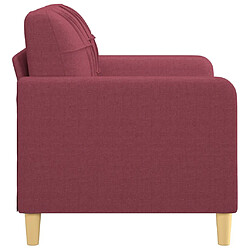 Avis vidaXL Canapé à 2 places Rouge bordeaux 120 cm Tissu