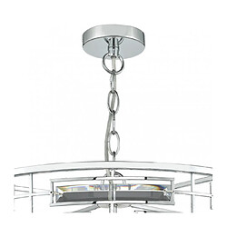 Acheter Luminaire Center Suspension Seville cristal et chrome poli 6 ampoules