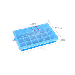 YP Select Mode de cube de glace en silicone à 24 grilles avec couvercle Moule de fabrication de glace de plateau congelé - Couvercle bleu pas cher