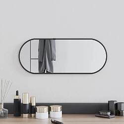 vidaXL Miroir mural Noir 50x20 cm Ovale