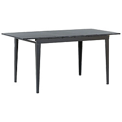 Beliani Table de salle à manger extensible noire 120/160 x 80 cm NORLEY