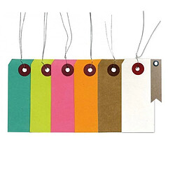 Youdoit 140 étiquettes multicolores 9 x 4 cm + 20 étiquettes kraft Fanion