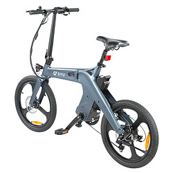 DYU T1 Vélo électrique Capteur de couple de pneu de 20 pouces Moteur 36V 250W Batterie amovible 10Ah - Gris