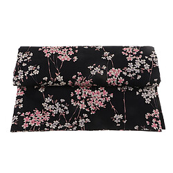 Coton de Kimono de fleur de prunier Kimono coton coudre à coudre artisanat 100x140cm noir