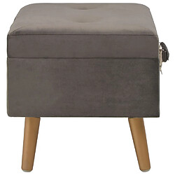 Acheter Helloshop26 Tabouret de rangement 40 cm velours gris 02_0010969