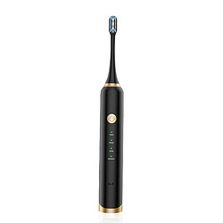 Universal Brosse à dents électrique à 16 modes sonore 5 têtes de brosse de remplacement ultrasons USB rechargeable course électronique intelligente brossage des dents | Brosse à dents électrique(Le noir)