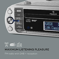 Acheter auna KR-400-CD Radio de cuisine avec tuners DAB+, PLL & FM , port USB et lecteur CD compatible MP3 - Argent