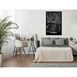 Artgeist Tableau - Dark Map of Hamburg (1 Part) Vertical [20x30]