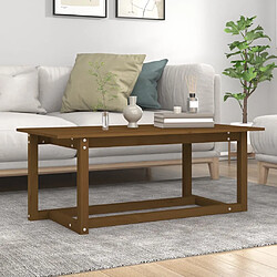 ComfortXL Table Basse Marron Miel 110x55x45 Cm Bois Massif De Pin