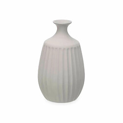 Gift Decor Vase Gris Céramique 19 x 31 x 19 cm (4 Unités) Rayures