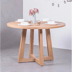 Nest Dream Table à manger ronde en frêne naturel (115cm) - Soho