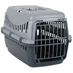 Lot de 2 PANIERS DE TRANSPORT CAISSE DE TRANSPORT CAGE DE TRANSPORT CHIENS ET CHATS GIPSY GRIS CLAIR ET GRIS ANTHRACITE 45X30X30CM+Dogi