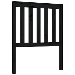 vidaXL Tête de lit Noir 81x6x101 cm Bois massif de pin