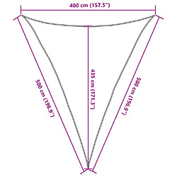 vidaXL Voile d'ombrage 160 g/m² Blanc 4x5x5 m PEHD pas cher