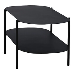 Helloshop26 Table basse acier 112 x 62 x 41 cm noir mat 03_0008436