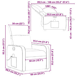 vidaXL Fauteuil de massage inclinable Noir Similicuir pas cher