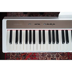 Avis WOODBRASS XP2 Piano Numérique Portable Bluetooth Blanc pour débutant et amateur, Clavier réaliste 88 touches 189 polyphonies 12 sons