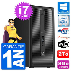 PC Tour HP EliteDesk 800 G2 Intel i7-6700 RAM 8Go Disque Dur 2To Windows 10 Wifi - Occasion