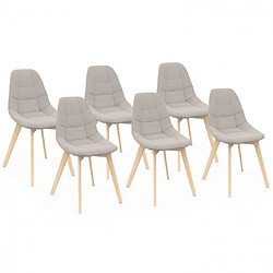 Idmarket MARKET GABY - Lot de 6 - Beige