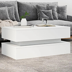 Maison Chic Table basse pour salon | Table à café avec lumières LED blanc 90x50x40 cm -GKD68770