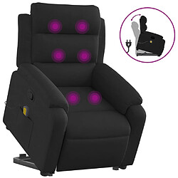 vidaXL Fauteuil de massage inclinable Noir Tissu