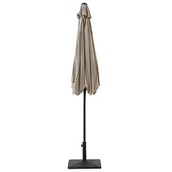 Beliani Parasol de jardin en aluminium avec toile beige taupe d 270 cm VARESE pas cher