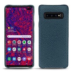 Coque cuir Samsung Galaxy S10 5G - Coque arrière - Indigo ( Pantone #1f4565 ) - NOREVE