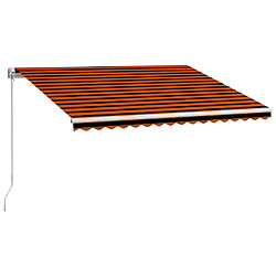 vidaXL Auvent manuel rétractable 450x300 cm Orange et marron