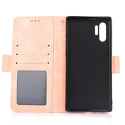 Acheter Wewoo Housse Coque Étui en cuir de style portefeuille skin veau pour Samsung Galaxy Note10 + / Note10 + 5Gavec fente carte séparée rose