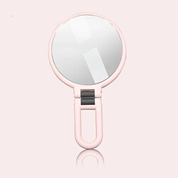 Wewoo Miroir de maquillage grossissant à main réglable pliable et ajustabletaille 10 fois rose