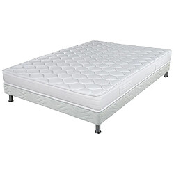 Ebac Matelas Montana + sommier tapissier Omega - 120x190 - Mousse - Hauteur 18 cm