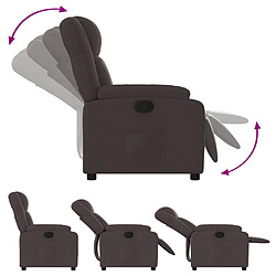 Avis vidaXL Fauteuil inclinable Marron foncé Tissu