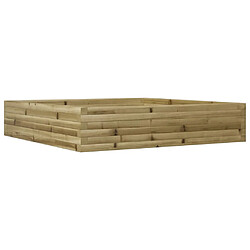 vidaXL Jardinière 110x110x23 cm bois de pin imprégné