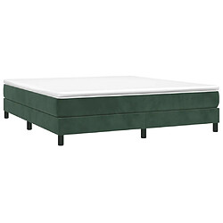 Avis Maison Chic Lit Adulte - Lit simple Lit à sommier tapissier et matelas moelleux - Meuble de Chambre - Vert foncé 180x200cm Velours -MN66106