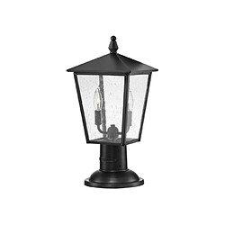 Elstead Lighting Lampe sur pied extérieur Hinkley Aluminium,laiton,verre grainé transparent Noir