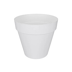 ELHO Pot de fleurs rond Loft Urban avec roues Ø 40 x H.35 cm - Blanc