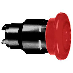 tête de bouton poussoir lumineux d= 40 mm - pousser-tirer - d=22- rouge - schneider electric zb4bw643