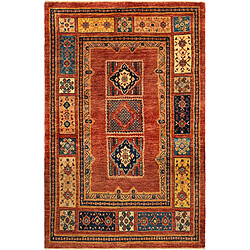 Vidal Tapis de laine 166x109 rouge Kashkuli