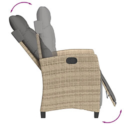 Avis vidaXL Ensemble à manger de jardin et coussins 9 pcs mélange beige