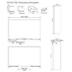 Avis Kiamami Valentina PORTE DE DOUCHE EN NICHE 170 CM GIADA VERRE TRANSPARENT