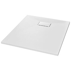 vidaXL Bac de douche SMC Blanc 90 x 70 cm